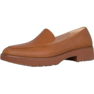 Fitflop Talia Leather Loafers In Light Tan Size 8.5 Minimalist Comfort Academia